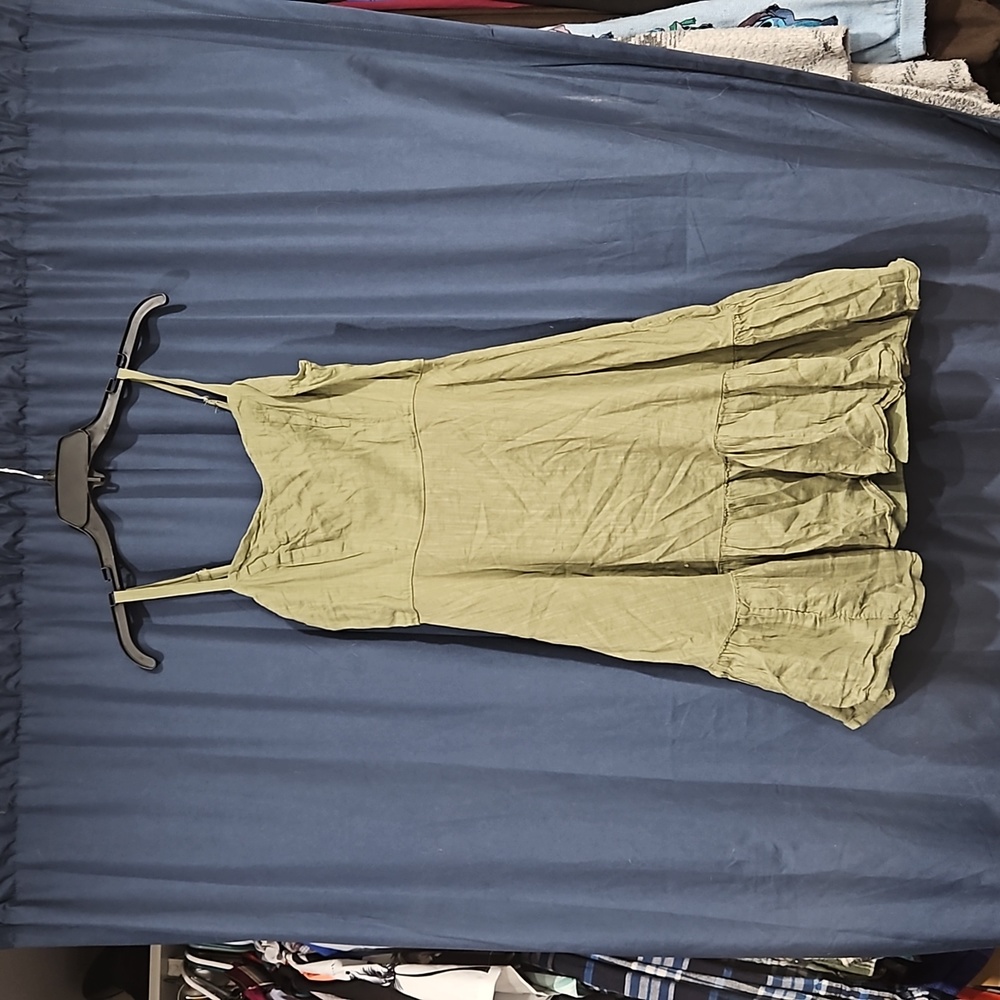 Olive Green Sundress, XS